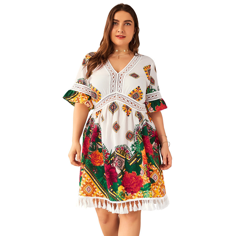 Vintage Chiffon Dress for Women – French Floral Tea Break Style