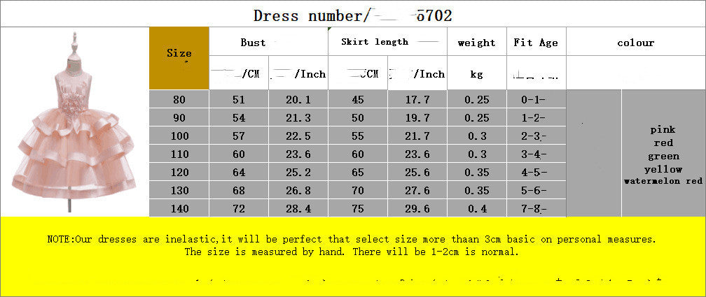 Children’s Princess Gown – Multi-Layer Pettiskirt Dress