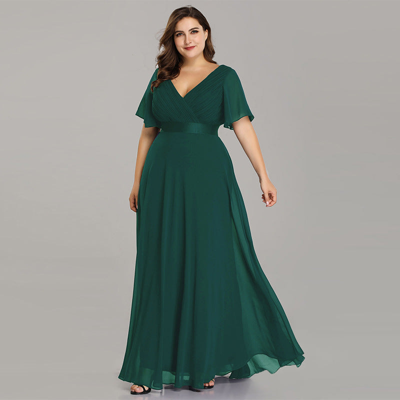 Elegant Long Gown for Women–Chiffon Evening Dress