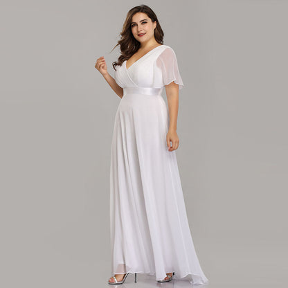 Elegant Long Gown for Women–Chiffon Evening Dress