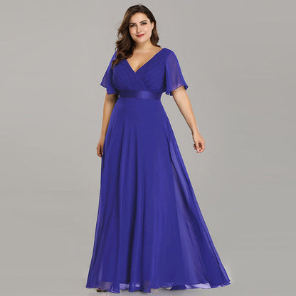 Elegant Long Gown for Women–Chiffon Evening Dress