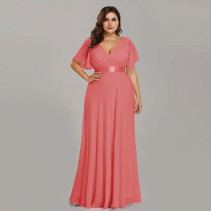 Elegant Long Gown for Women–Chiffon Evening Dress