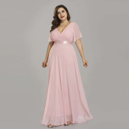 Elegant Long Gown for Women–Chiffon Evening Dress
