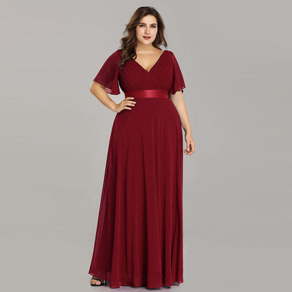 Elegant Long Gown for Women–Chiffon Evening Dress