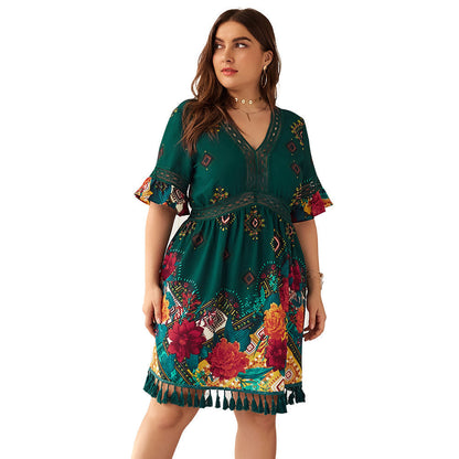 Vintage Chiffon Dress for Women – French Floral Tea Break Style