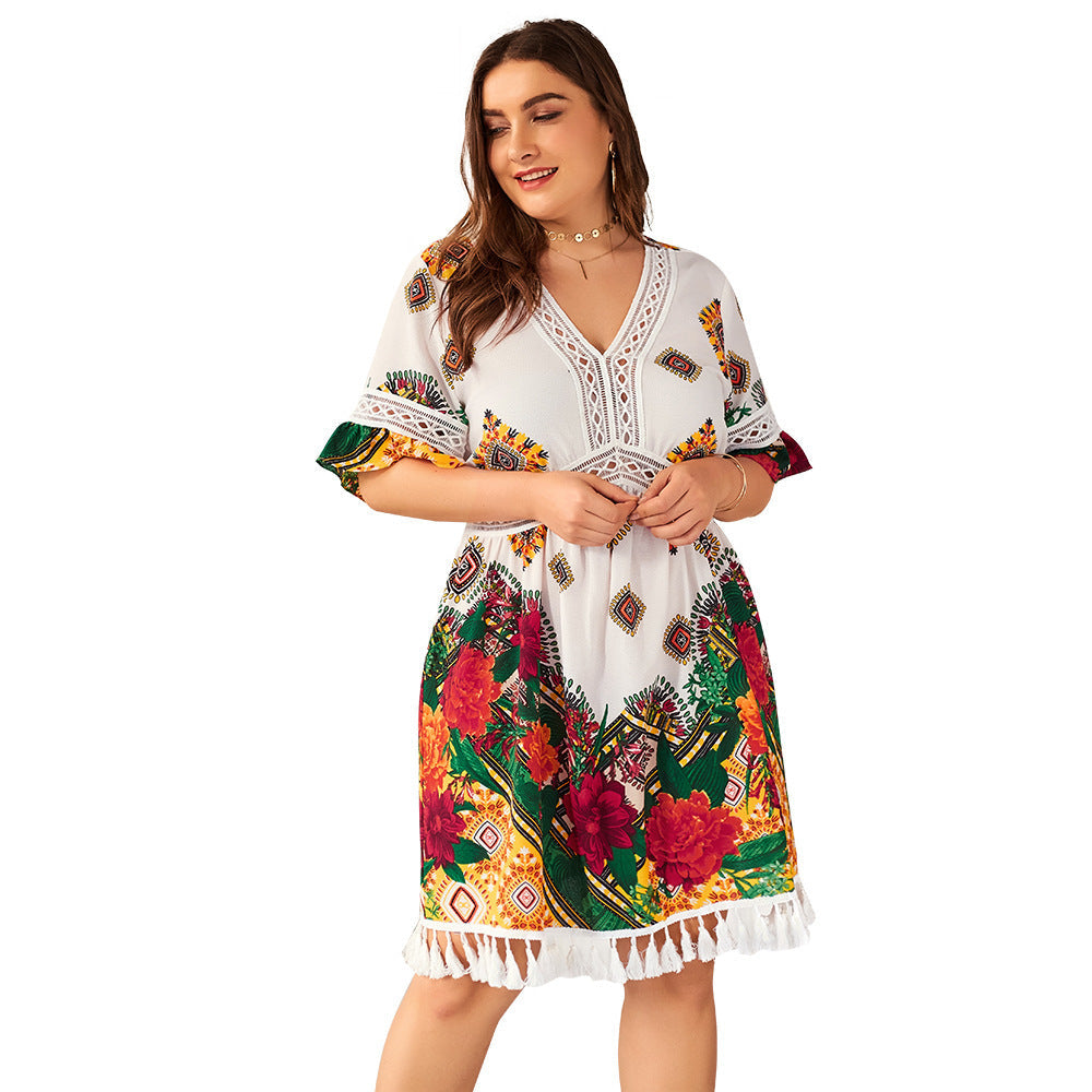 Vintage Chiffon Dress for Women – French Floral Tea Break Style