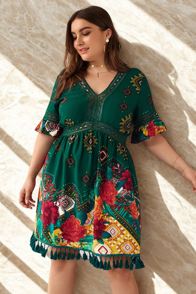 Vintage Chiffon Dress for Women – French Floral Tea Break Style