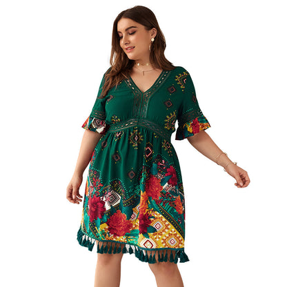 Vintage Chiffon Dress for Women – French Floral Tea Break Style